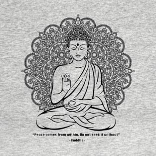 Mandala Meditating Buddha T-Shirt